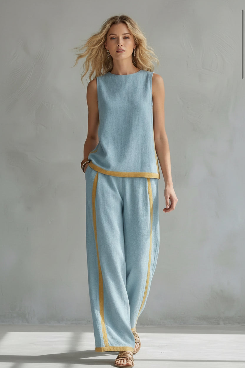 Elva | Conjunto lino algodón contemporaneo