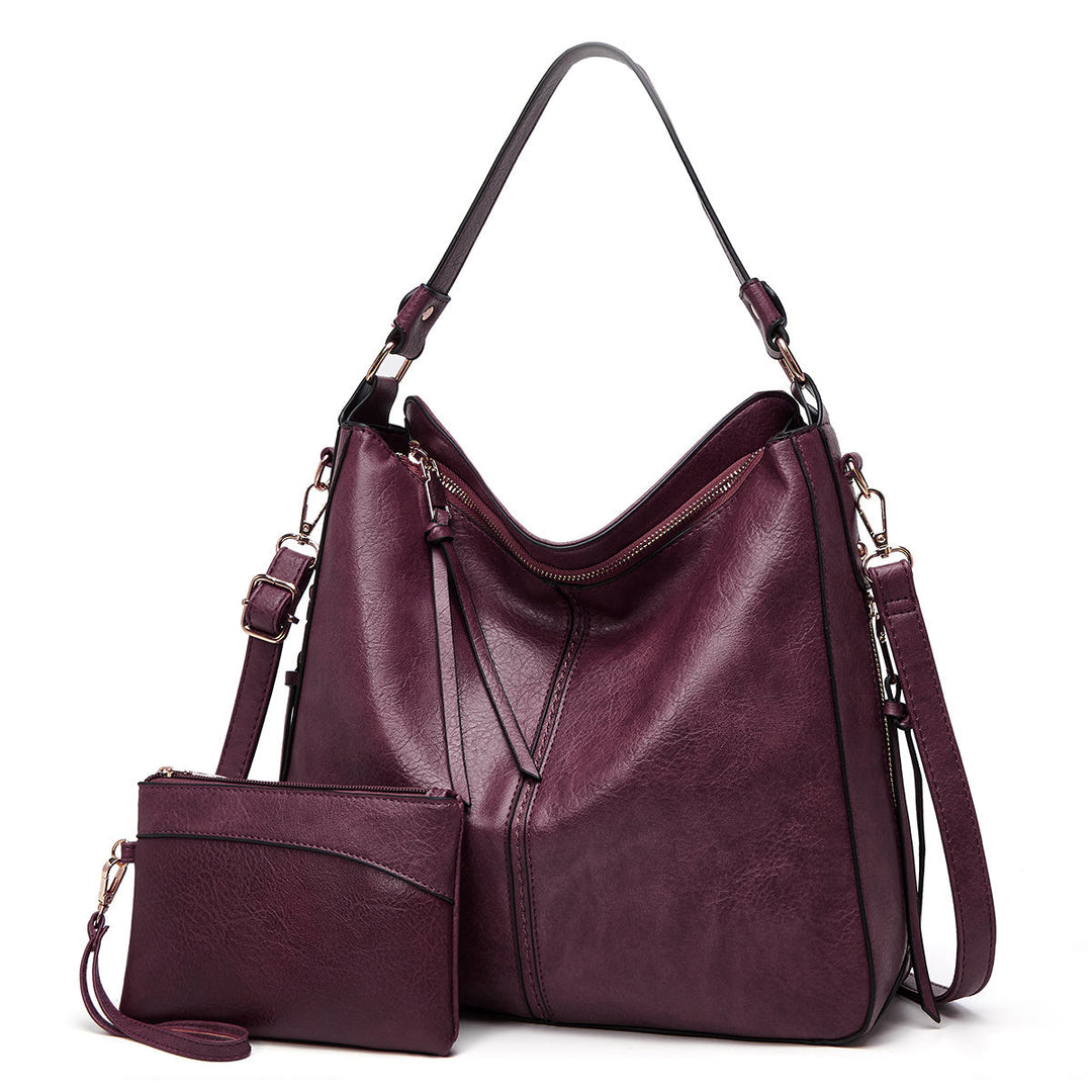 Bolso de Hombro de Piel de Lujo Antirrobo + Monedero de REGALO