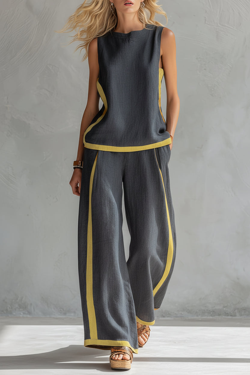 Elva | Conjunto lino algodón contemporaneo