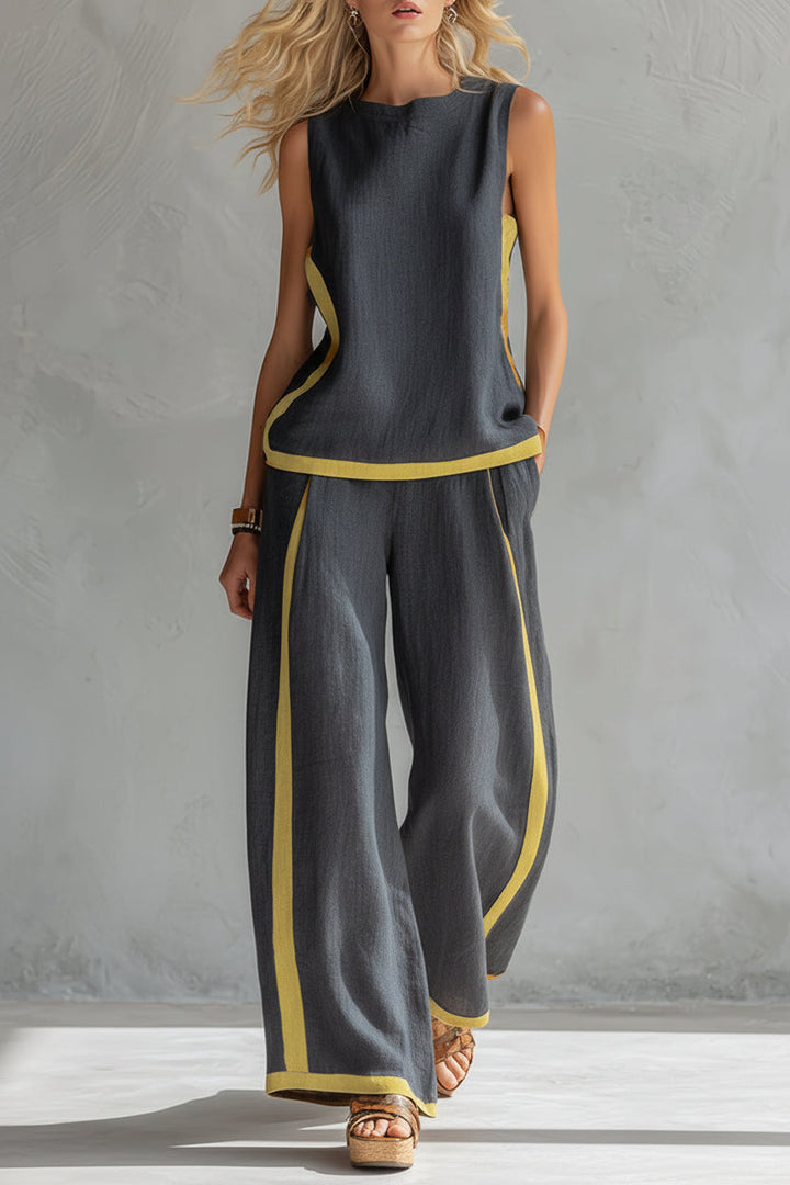 Elva | Conjunto lino algodón contemporaneo