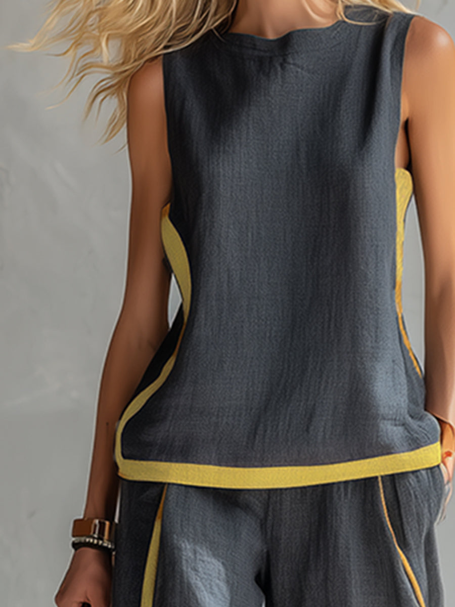 Elva | Conjunto lino algodón contemporaneo