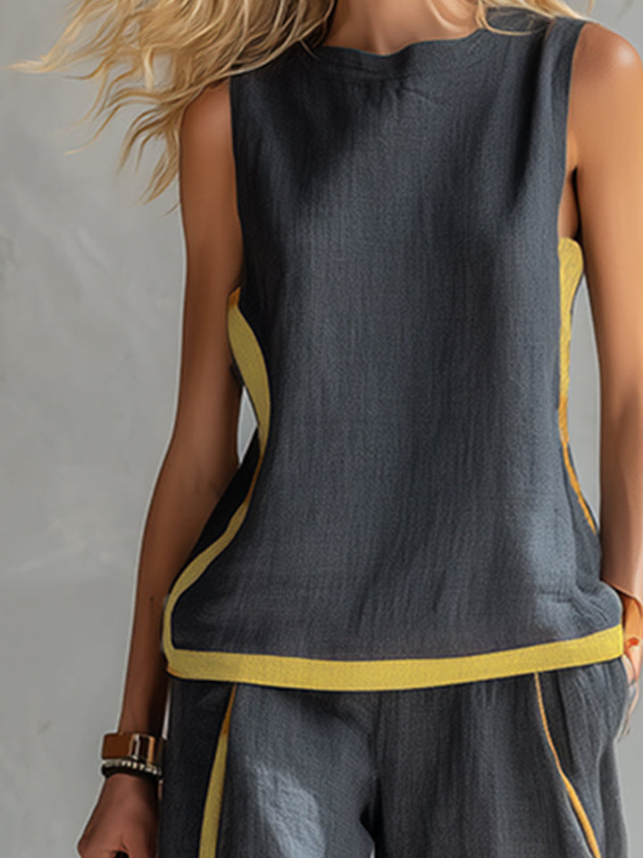 Elva | Conjunto lino algodón contemporaneo