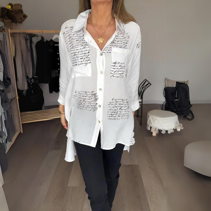 CAMISA LARGA CON BOTONES