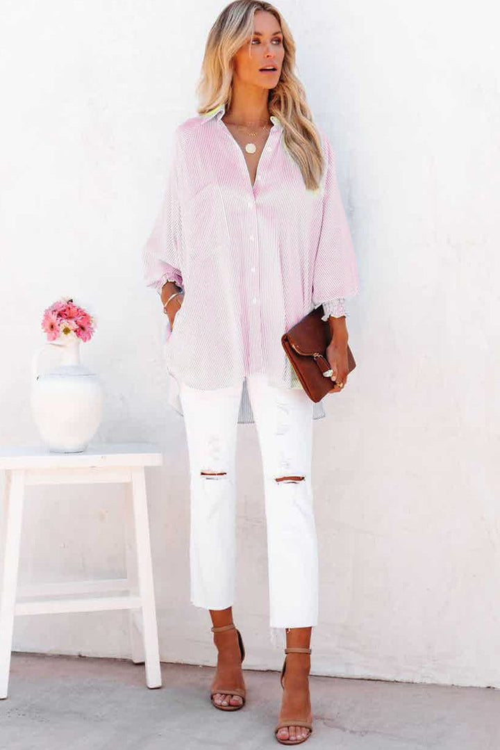 CAMISA OVERSIZE DE RAYAS