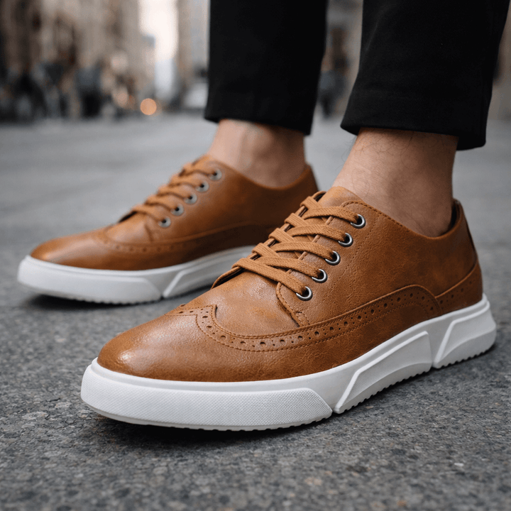 HARRINGTON LEATHER TRAINERS