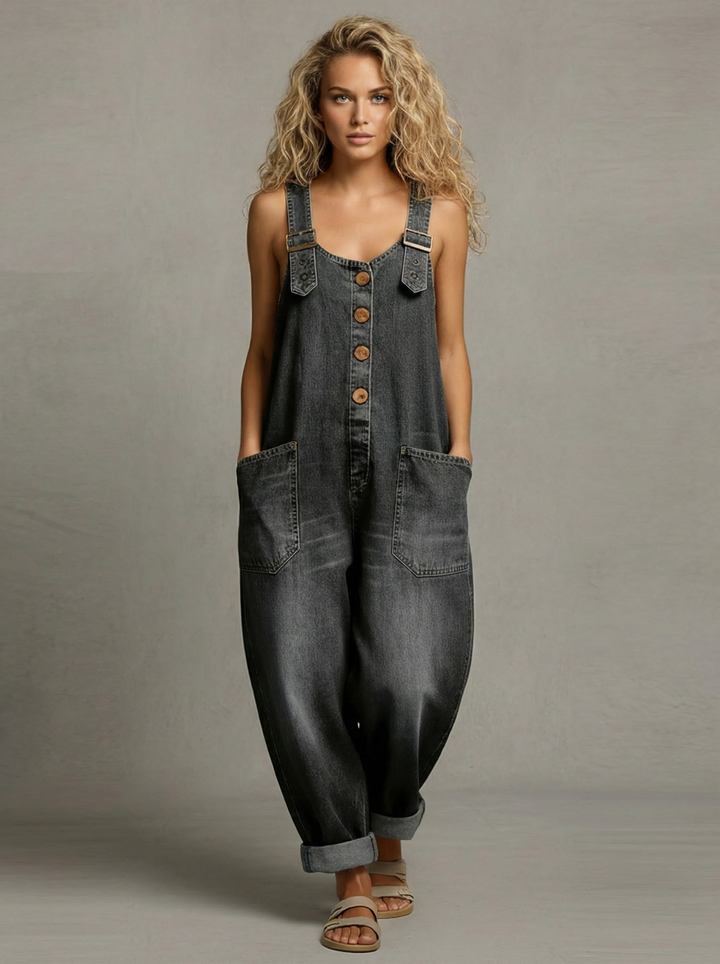 Rocio™ - Mono vaquero casual con hebilla ajustable.