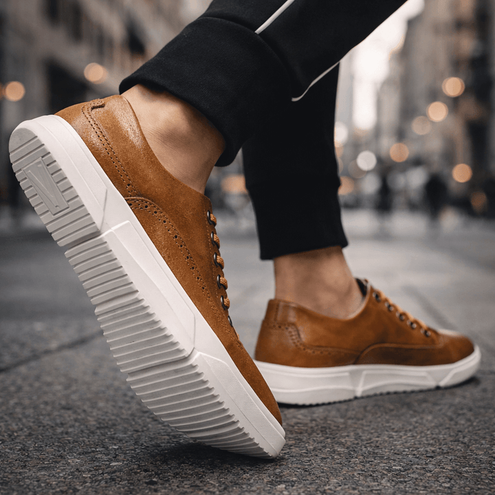 HARRINGTON LEATHER TRAINERS