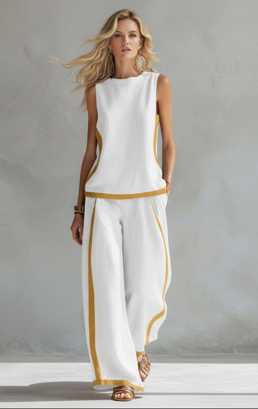 Elva | Conjunto lino algodón contemporaneo