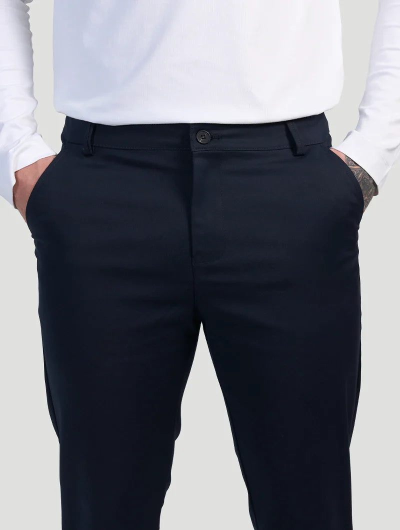Astino Pantalones rectos - Azul Oscuro