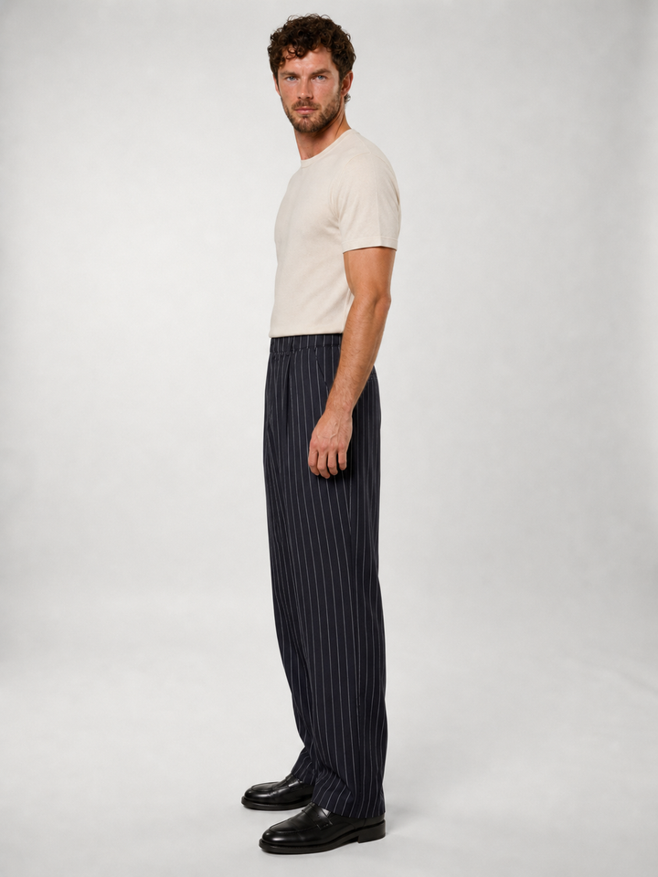 Pantalones de Lino a Rayas