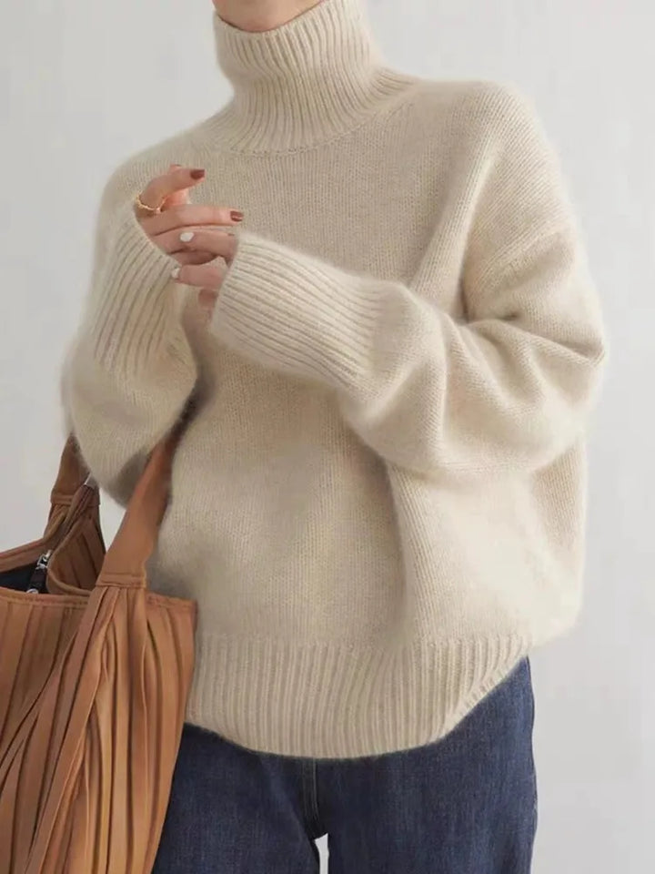 BELLA™║Elegante jersey de cuello alto