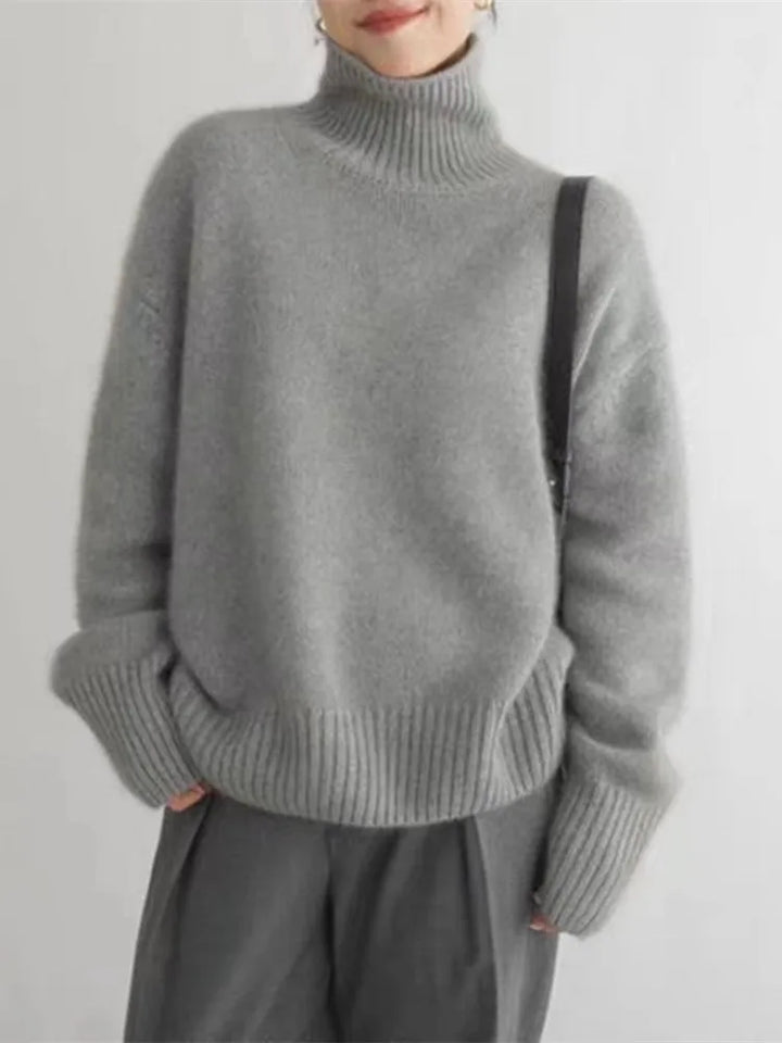 BELLA™║Elegante jersey de cuello alto
