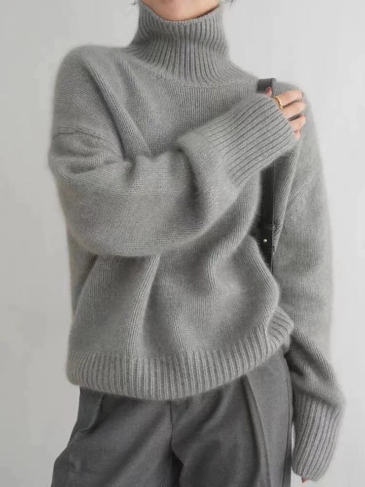 BELLA™║Elegante jersey de cuello alto