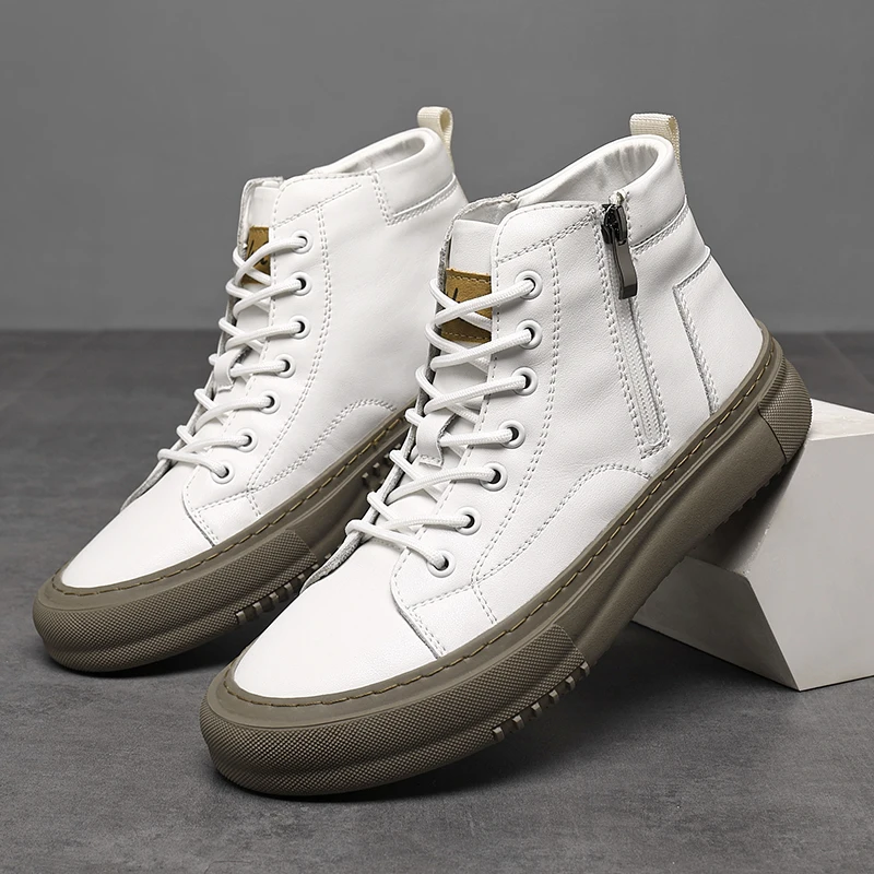 Miguel | Zapatillas altas de cuero sintético