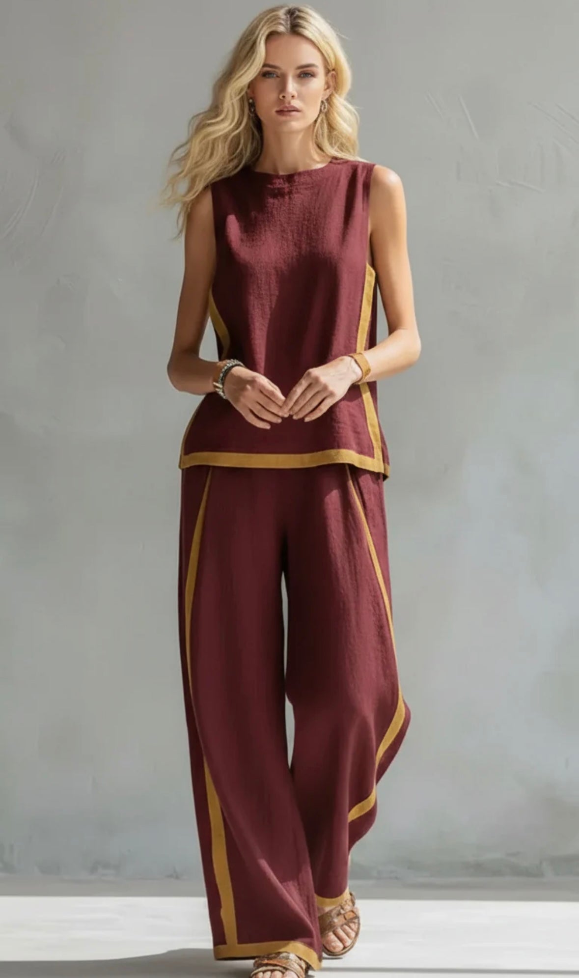 Elva | Conjunto lino algodón contemporaneo