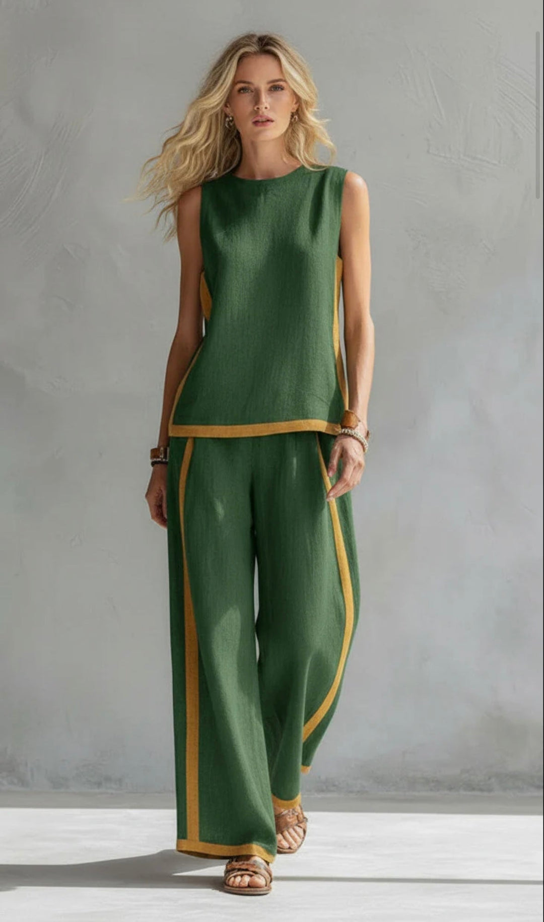 Elva | Conjunto lino algodón contemporaneo