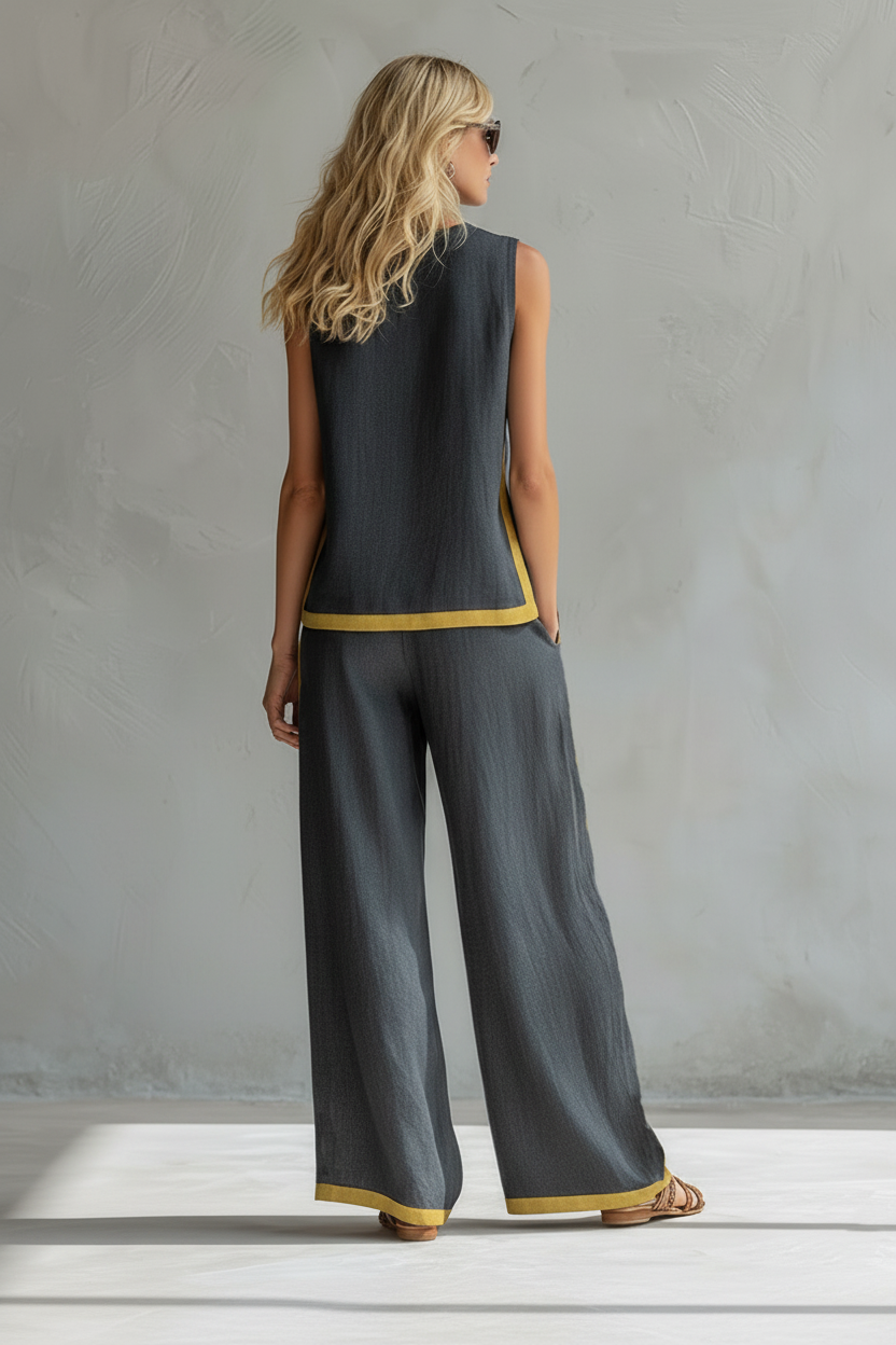 Elva | Conjunto lino algodón contemporaneo