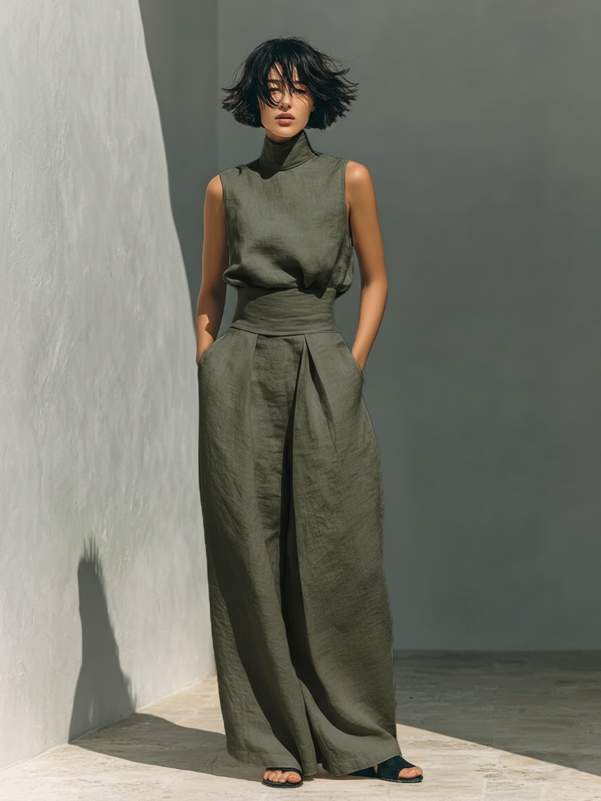 Maria™ | Conjunto minimalista de lino