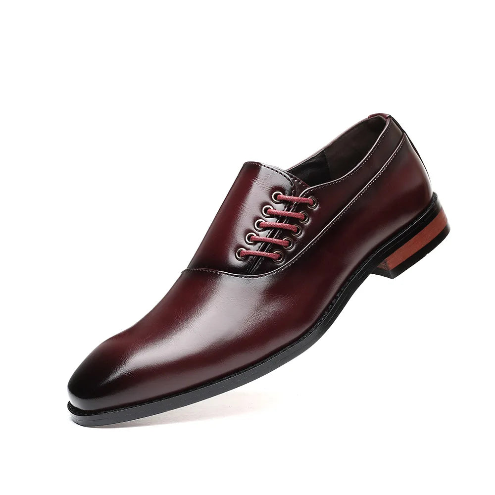 Zapatos Oxford de Piel Auténtica Bertolini