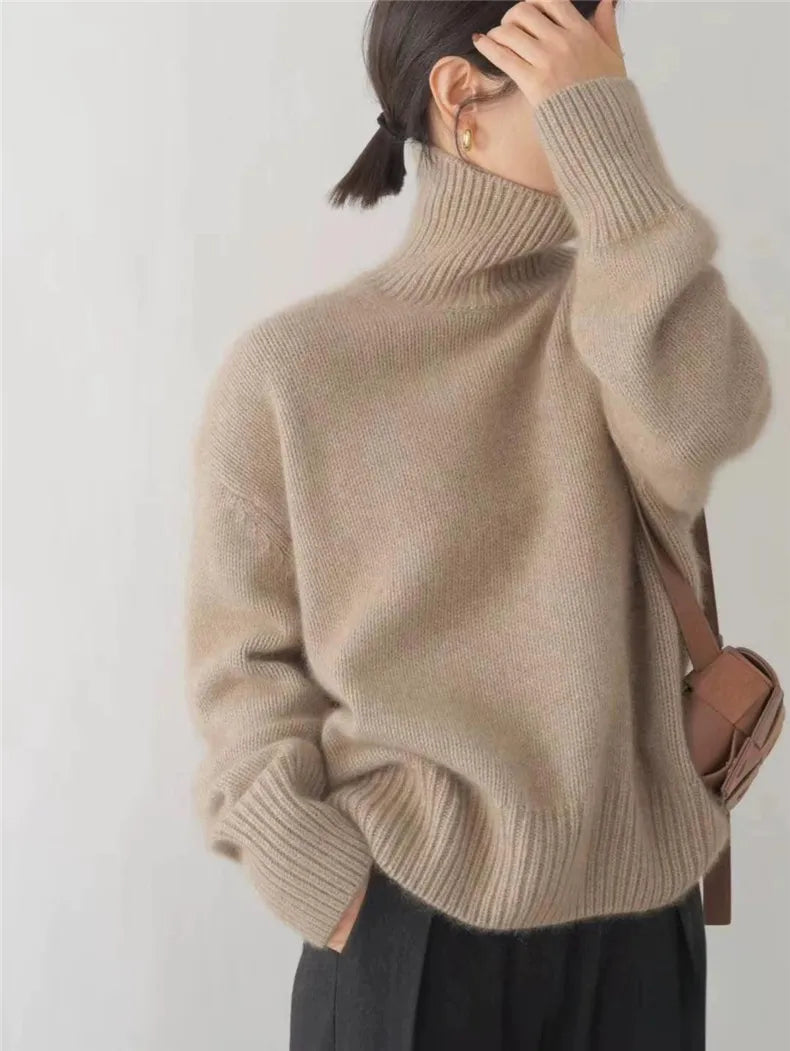 BELLA™║Elegante jersey de cuello alto