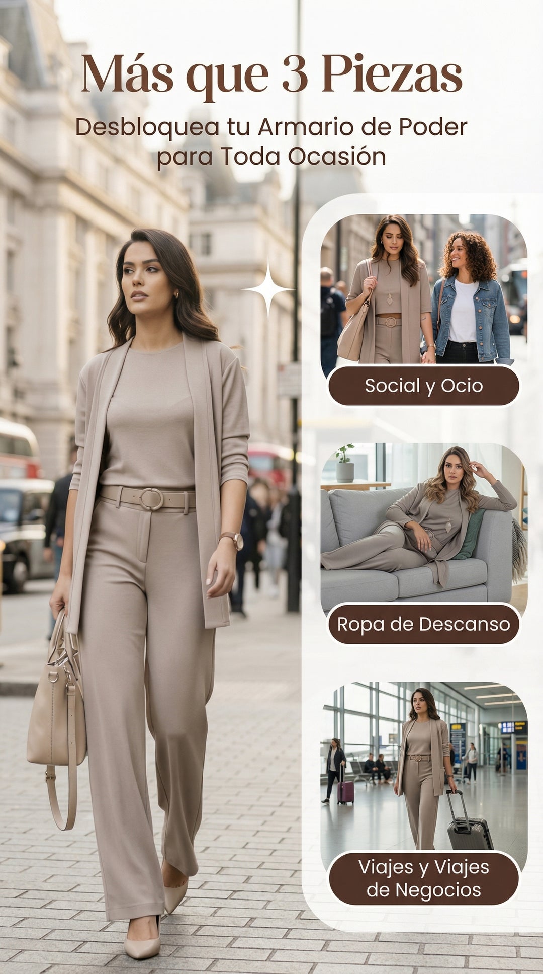 Marixa | Conjunto elegante de 3 piezas