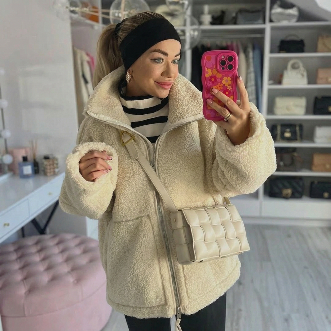 MIRELLA™║Chaqueta polar de peluche