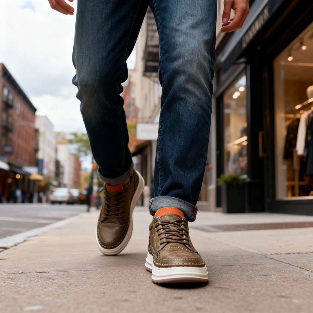 Roberto | Zapatillas de cuero sintético