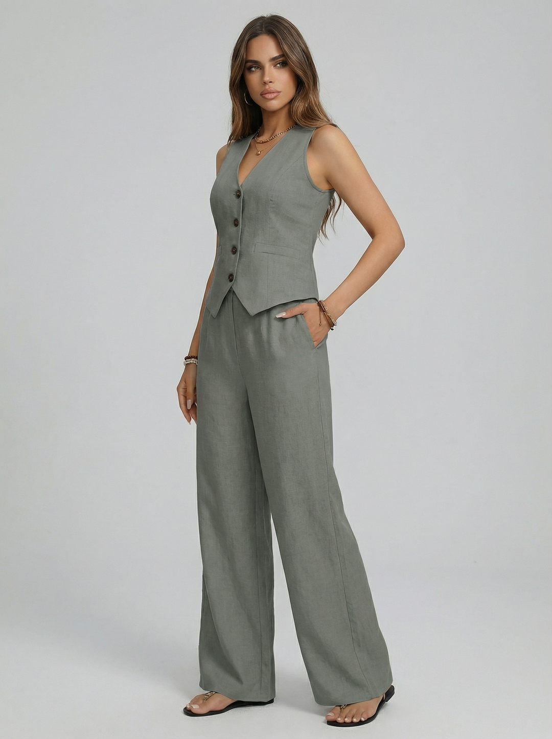 Sofía | Conjunto Chaleco + Pantalón de regalo