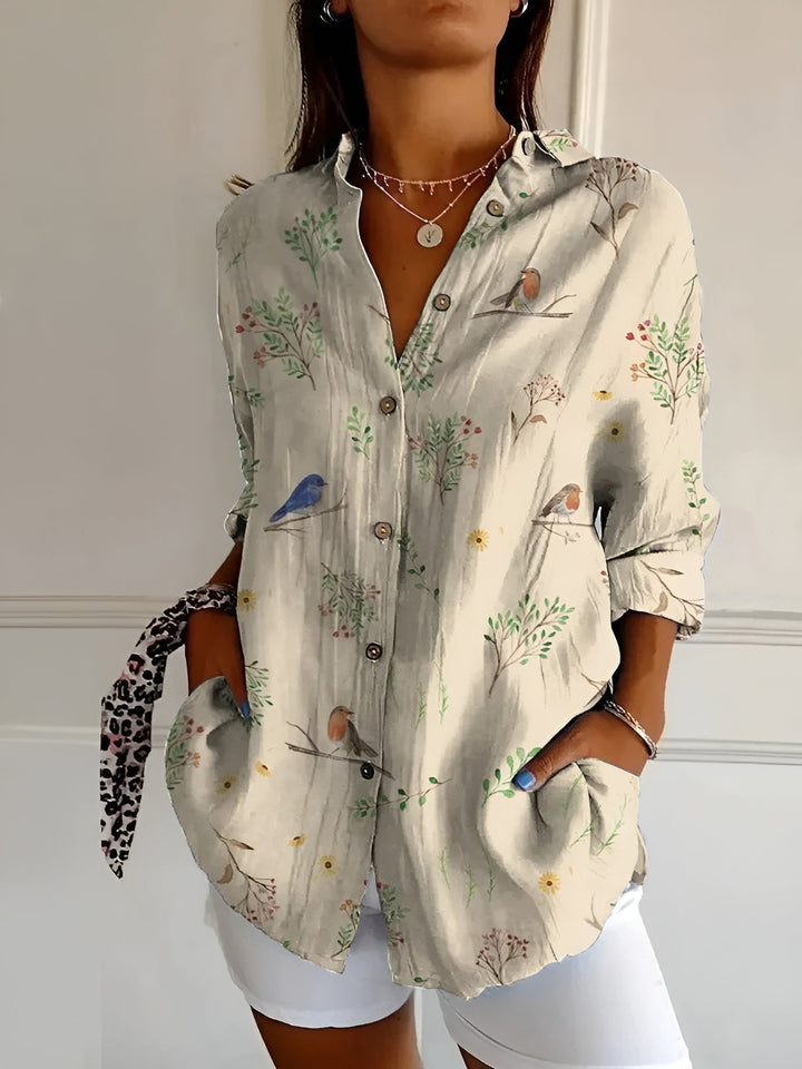 BLUSA FLORAL DE ALGODÓN